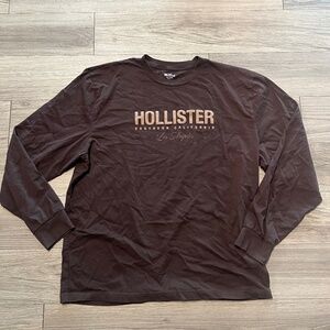Hollister Co brown long sleeve tee